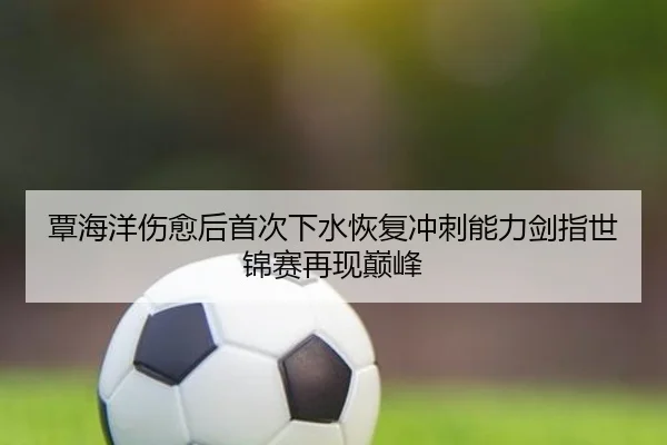 覃海洋伤愈后首次下水恢复冲刺能力剑指世锦赛再现巅峰
